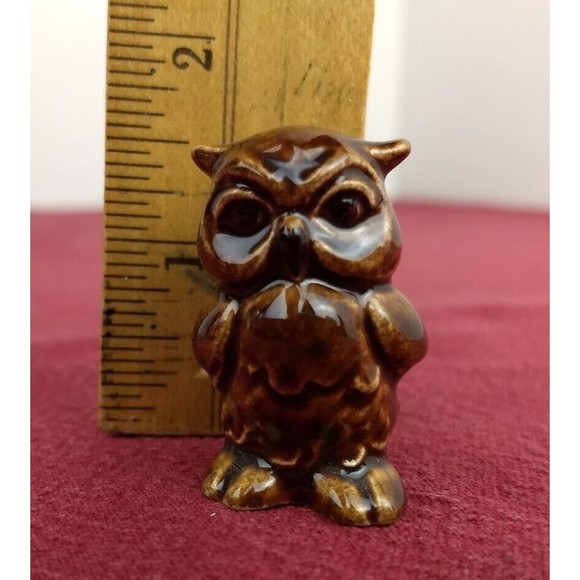 Vintage GOEBEL Mini Brown Wise Owl Figurine W. Germany MCM - Picture 8 of 8